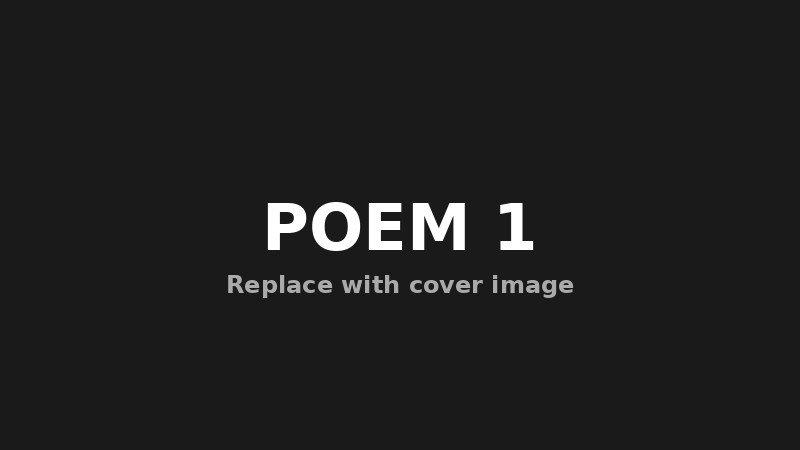 Poem 1 cover